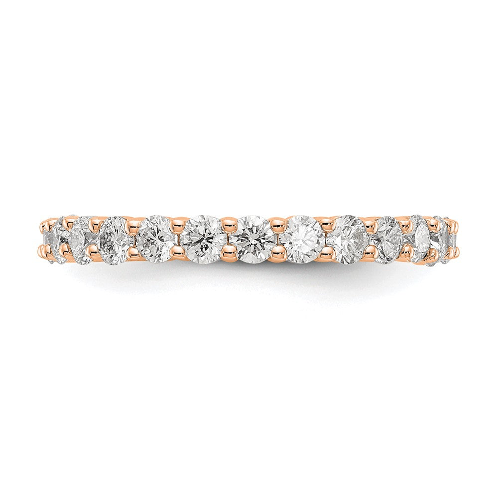 14k Rose Gold 1.5CT Shared Prong Diamond Eternity Band