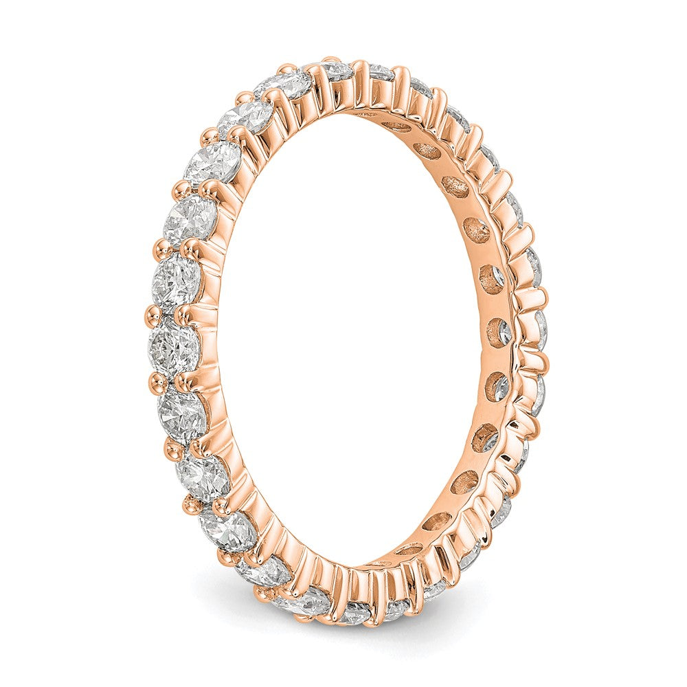 14k Rose Gold 1.5CT Shared Prong Diamond Eternity Band