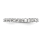 14k White Gold 1 1/2 carat Lab Grown Diamond VS/SI+ G+ Complete Shared Prong Eternity Band