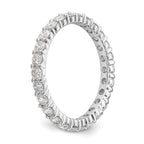 14k White Gold 1.5CT Shared Prong Diamond Eternity Band