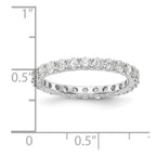 14k White Gold 1 1/2 carat Lab Grown Diamond VS/SI+ G+ Complete Shared Prong Eternity Band