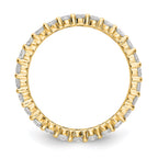 14k 1.5CT Shared Prong Diamond Eternity Band