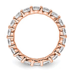 14k Rose Gold Polished Shared Prong 2 carat Diamond Complete Eternity Band