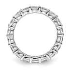 14k White Gold Polished Shared Prong 2 carat Diamond Complete Eternity Band