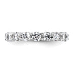 14k White Gold Polished Shared Prong 2 carat Diamond Complete Eternity Band