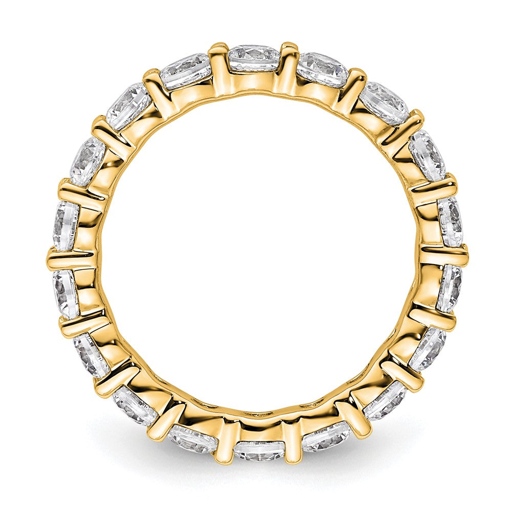 14k Polished Shared Prong 2 carat Diamond Complete Eternity Band