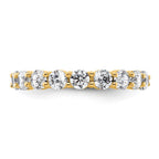 14k Polished Shared Prong 2 carat Diamond Complete Eternity Band