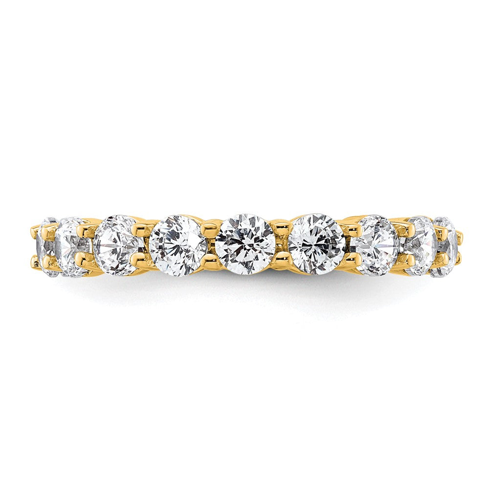 14k Polished Shared Prong 2 carat Diamond Complete Eternity Band