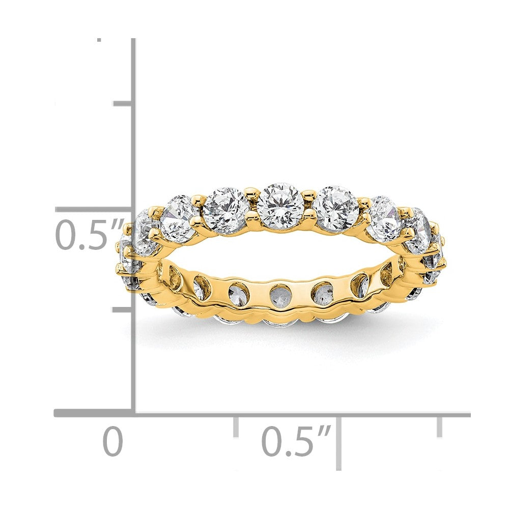 14k Polished Shared Prong 2 carat Diamond Complete Eternity Band
