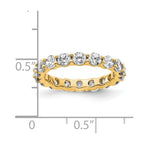 14k Polished Shared Prong 2 carat Diamond Complete Eternity Band