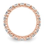 14k Rose Gold Polished Shared Prong 2 carat Diamond Complete Eternity Band