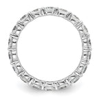 14k White Gold Polished Shared Prong 2 carat Diamond Complete Eternity Band