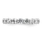 14k White Gold Polished Shared Prong 2 carat Diamond Complete Eternity Band
