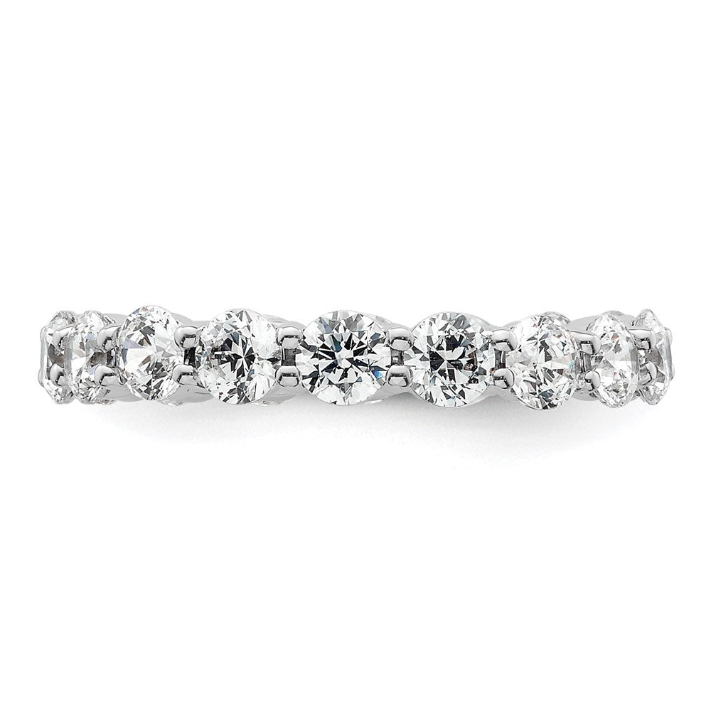 14k White Gold Polished Shared Prong 2 carat Diamond Complete Eternity Band