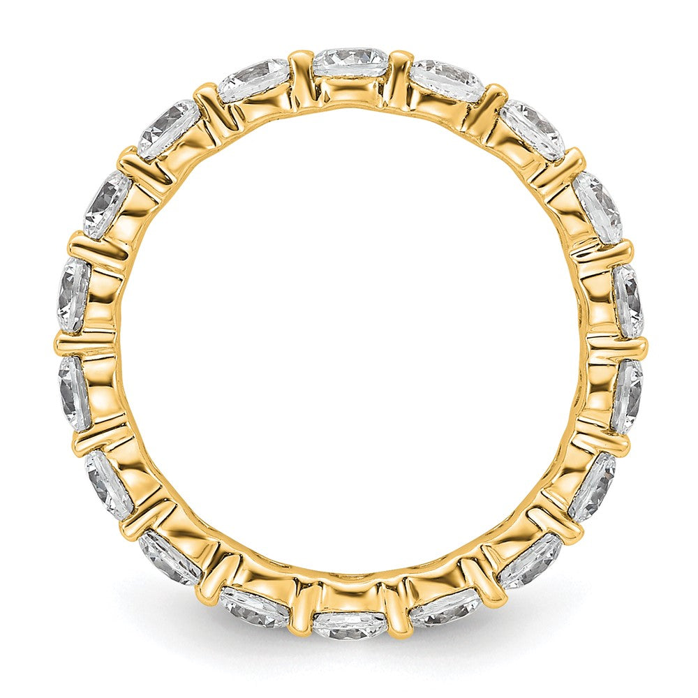 14k Polished Shared Prong 2 carat Diamond Complete Eternity Band