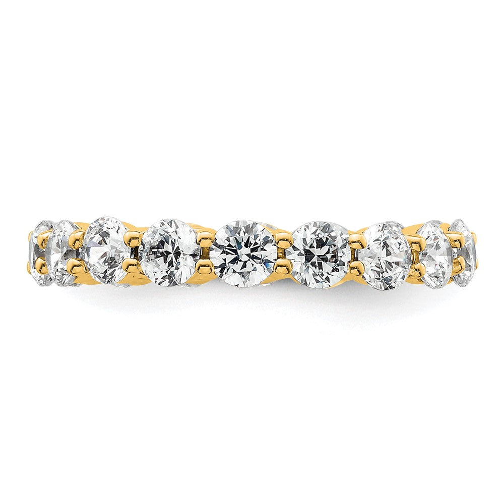 14k Polished Shared Prong 2 carat Diamond Complete Eternity Band