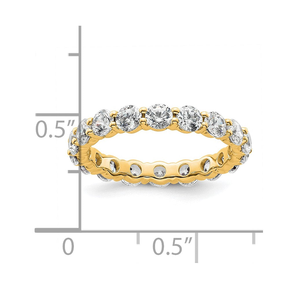 14k Polished Shared Prong 2 carat Diamond Complete Eternity Band