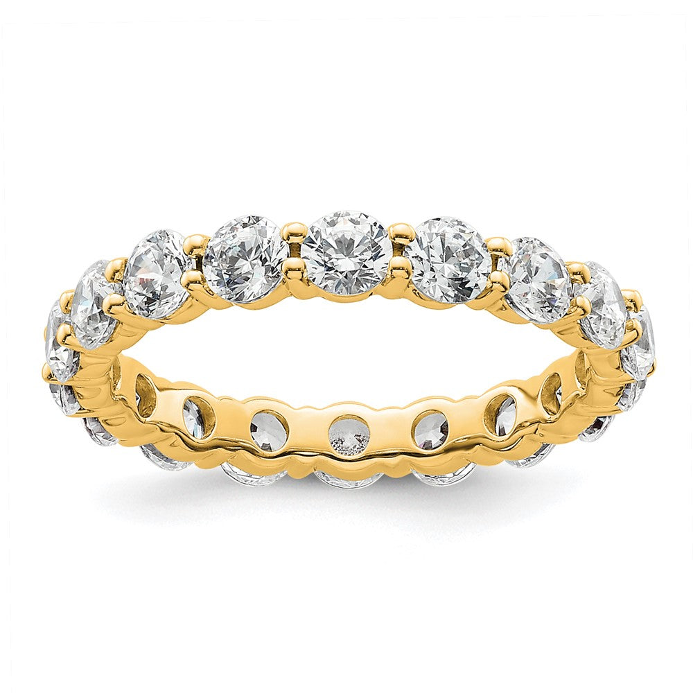 14k Polished Shared Prong 2 carat Diamond Complete Eternity Band