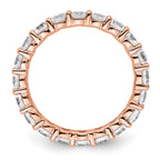14k Rose Gold Polished Shared Prong 2 carat Diamond Complete Eternity Band
