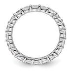 14k White Gold Polished Shared Prong 2 carat Diamond Complete Eternity Band