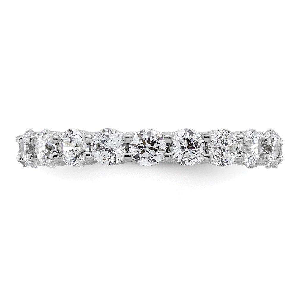 14k White Gold Polished Shared Prong 2 carat Diamond Complete Eternity Band