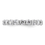 14k White Gold Polished Shared Prong 2 carat Diamond Complete Eternity Band