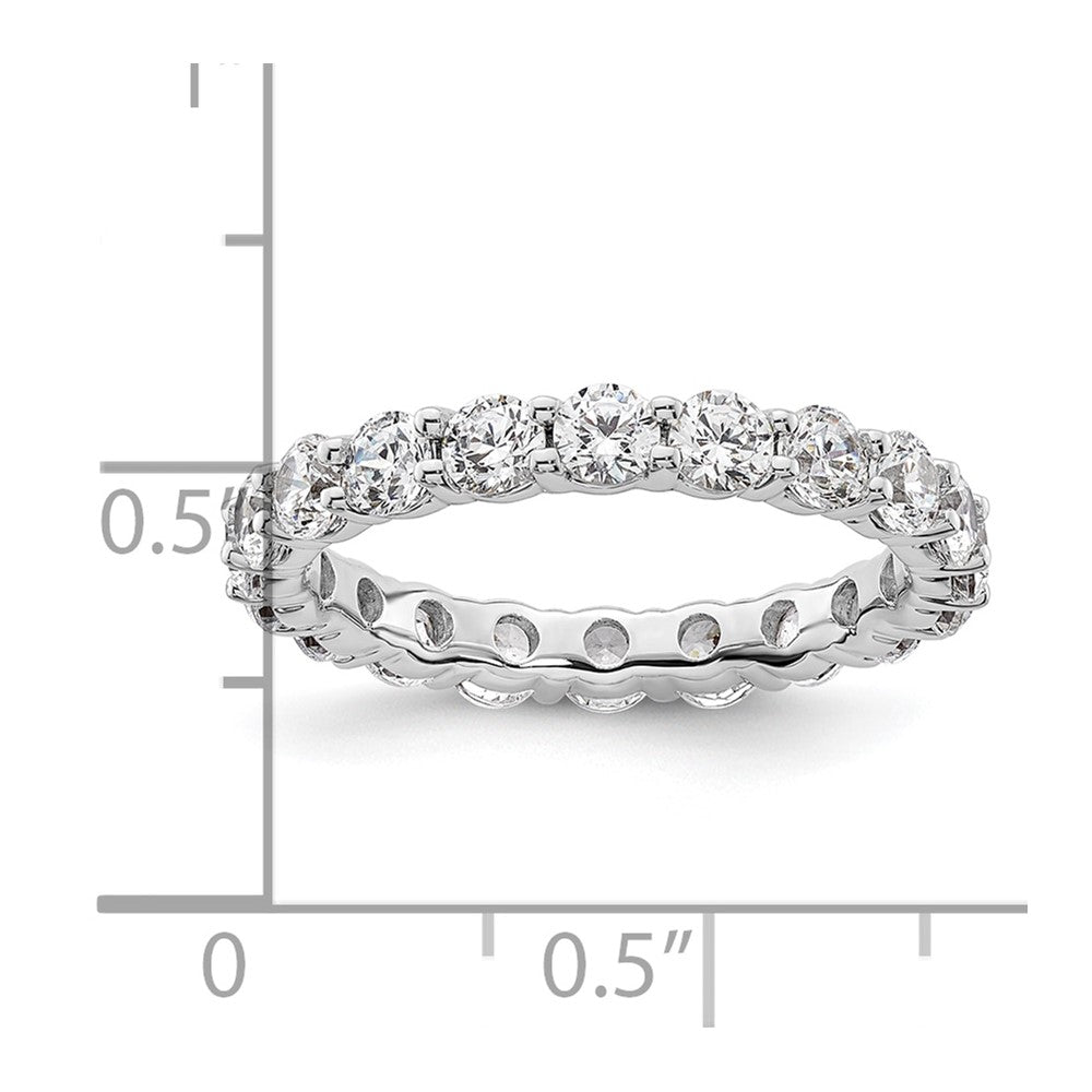 14k White Gold Polished Shared Prong 2 carat Diamond Complete Eternity Band