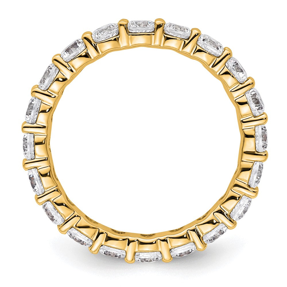 14k Polished Shared Prong 2 carat Diamond Complete Eternity Band