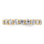 14k Polished Shared Prong 2 carat Diamond Complete Eternity Band