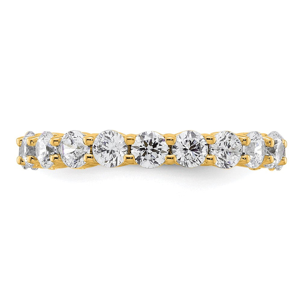 14k Polished Shared Prong 2 carat Diamond Complete Eternity Band