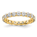 14k Polished Shared Prong 2 carat Diamond Complete Eternity Band