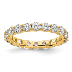 14k Polished Shared Prong 2 carat Diamond Complete Eternity Band