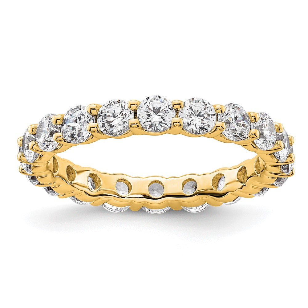 14k Polished Shared Prong 2 carat Diamond Complete Eternity Band