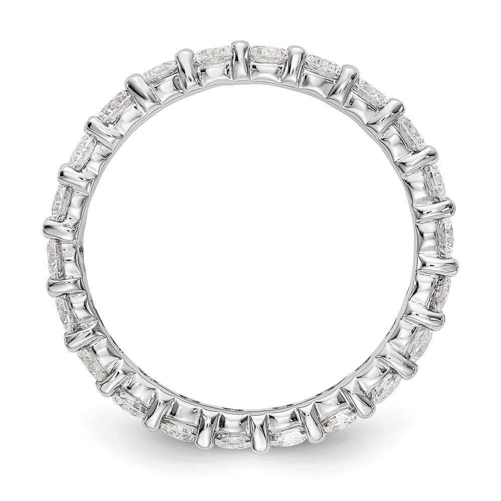 14k White Gold 2 carat Lab Grown Diamond VS/SI+ G+ Complete Shared Prong Eternity Band