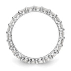 14k White Gold 2 carat Lab Grown Diamond VS/SI+ G+ Complete Shared Prong Eternity Band