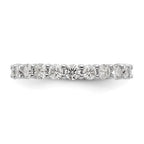 14k White Gold 2 carat Lab Grown Diamond VS/SI+ G+ Complete Shared Prong Eternity Band