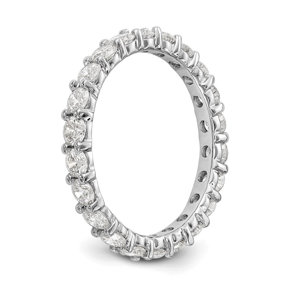 14k White Gold 2 carat Lab Grown Diamond VS/SI+ G+ Complete Shared Prong Eternity Band