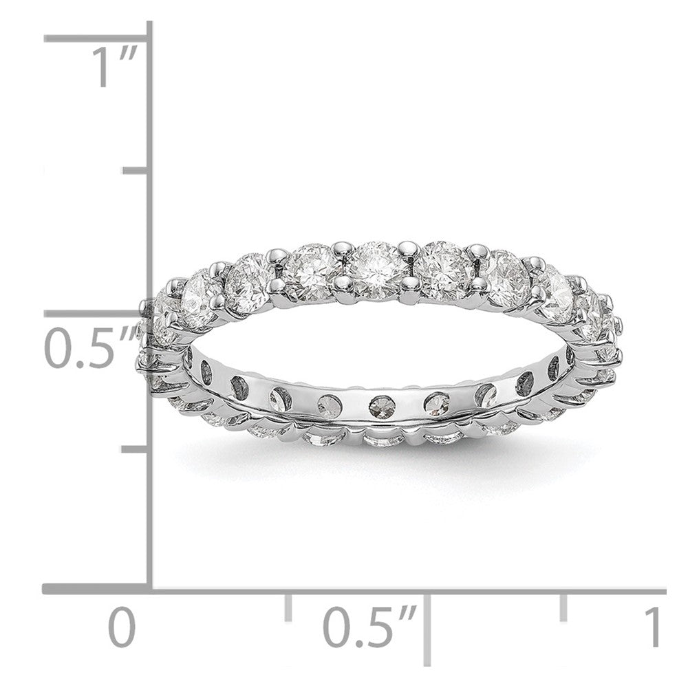 14k White Gold 2 carat Lab Grown Diamond VS/SI+ G+ Complete Shared Prong Eternity Band