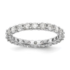 14k White Gold 2 carat Lab Grown Diamond VS/SI+ G+ Complete Shared Prong Eternity Band