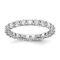 14k White Gold 2 carat Lab Grown Diamond VS/SI+ G+ Complete Shared Prong Eternity Band