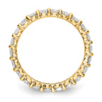 14k Polished Shared Prong 2 carat Diamond Complete Eternity Band