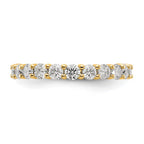 14k Polished Shared Prong 2 carat Diamond Complete Eternity Band