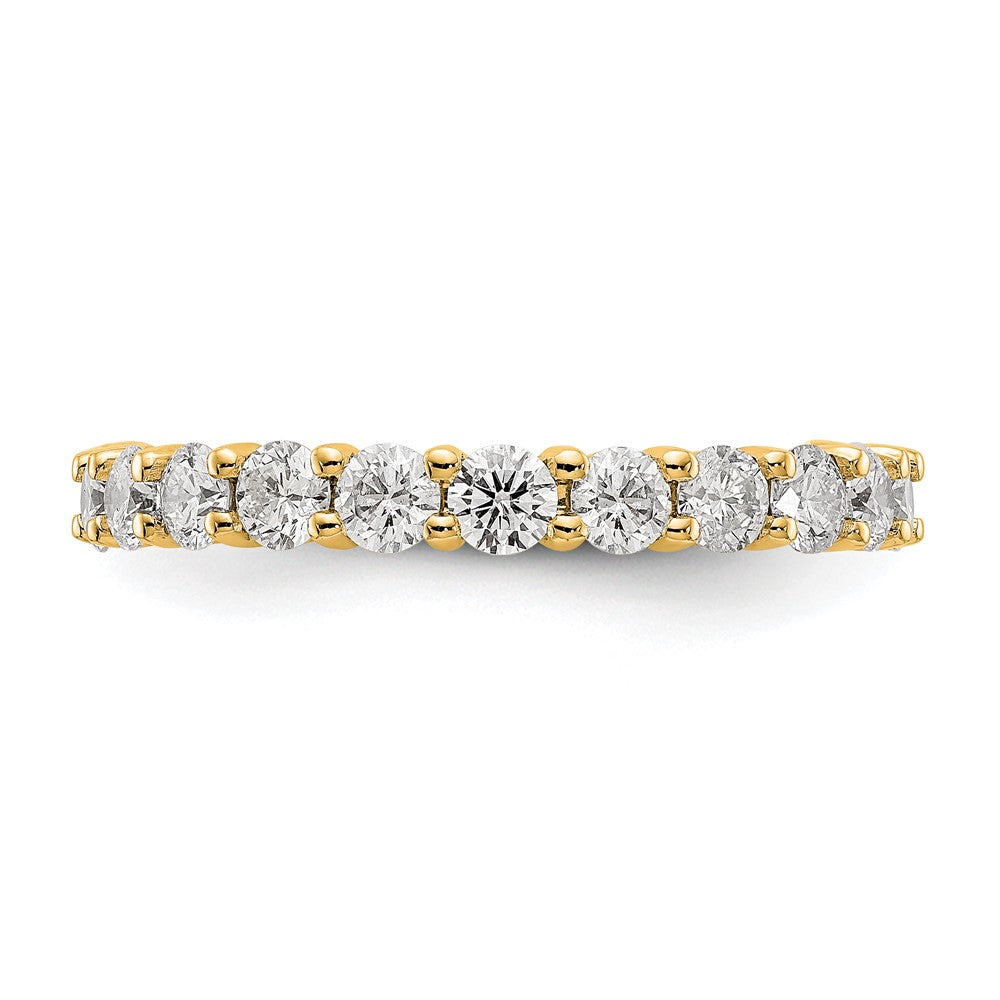 14k Polished Shared Prong 2 carat Diamond Complete Eternity Band