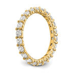 14k Polished Shared Prong 2 carat Diamond Complete Eternity Band
