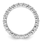 14k White Gold Polished Shared Prong 2 carat Diamond Complete Eternity Band