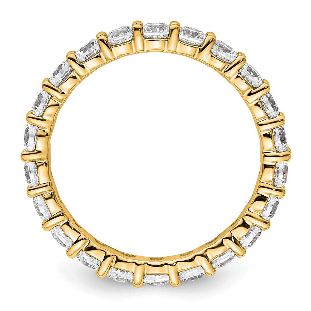 14k Polished Shared Prong 2 carat Diamond Complete Eternity Band