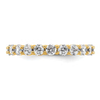 14k Polished Shared Prong 2 carat Diamond Complete Eternity Band