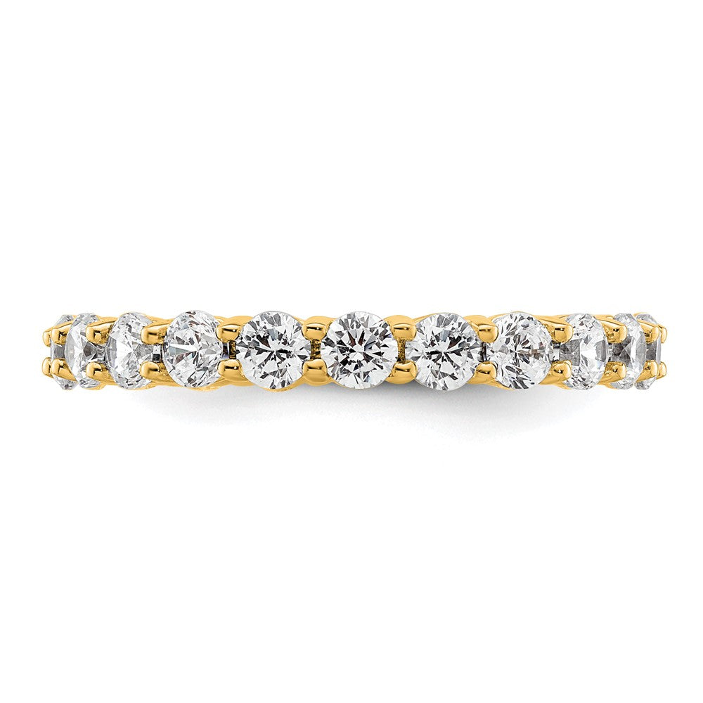 14k Polished Shared Prong 2 carat Diamond Complete Eternity Band