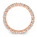 14k Rose Gold Polished Shared Prong 2 carat Diamond Complete Eternity Band