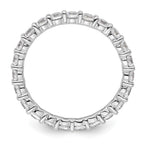 14k White Gold Polished Shared Prong 2 carat Diamond Complete Eternity Band